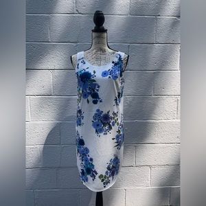 Women’s White/Blue Floral Tunic/Dress